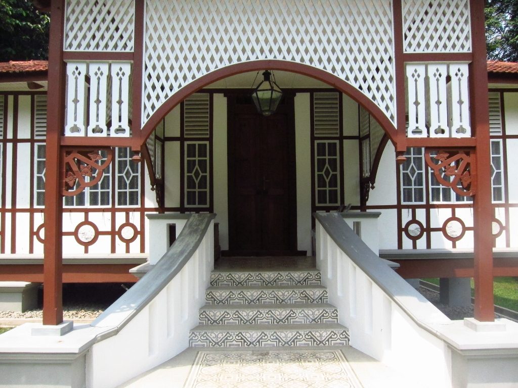 Front landing and steps of the Penang house
