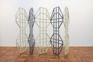 MC153 (Zone1), 2016, 160x70 cm, painted wood and hinges