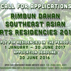 Call for Applications: Rimbun Dahan Southeast Asian & Hotel Penaga Residencies 2017 Round 1
