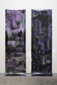 I fear how similar we are and You found me, 80cm by 5m, Metallic foil print, 2015