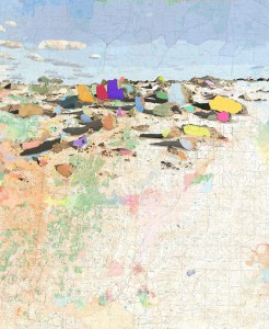 Local Rocks, 2016, Pastel and digital print on archival paper, Unique print special edition of 5, 57x87 cm