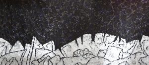 Big beautiful dead place / Rafting sea-ice. (Antarctica.) 2009. 210 cm x 425 cm. Acrylic, cotton, plastic, Belgian linen.