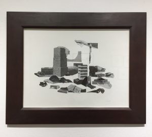 Foreign Grounds, collage, 2017, 50 x 61.5cm