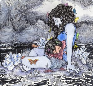 River Song, 2016, Watercolor and ink on cartridge paper