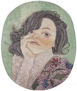 SEA Girl (Self Portrait), 2011, Ink on Paper, 55 x 70 cm